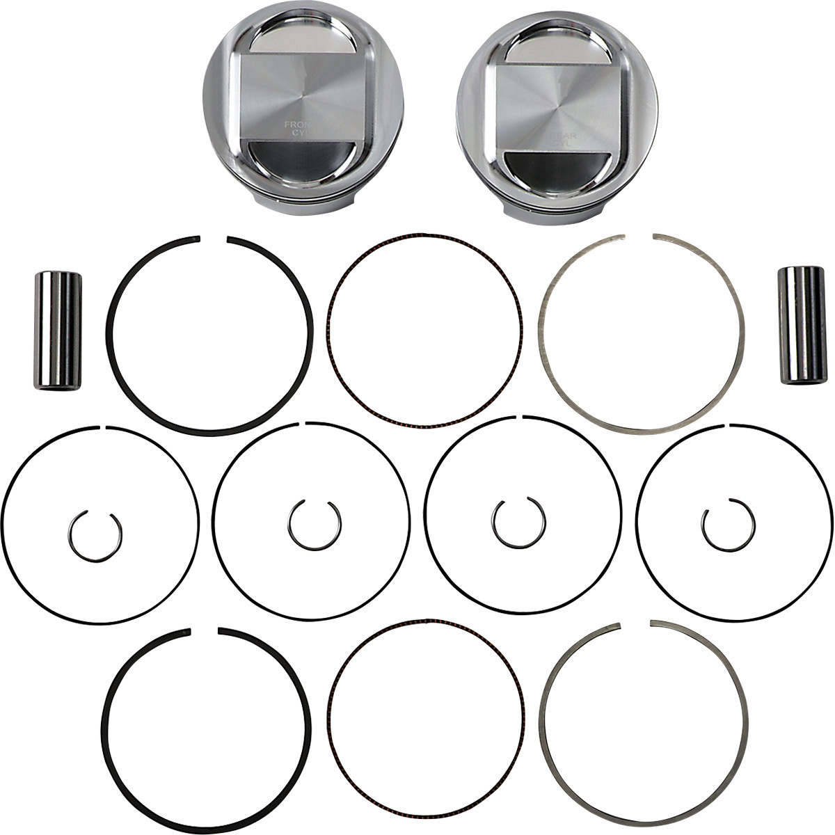 JE Pistons #324716 - Piston Kit - Bored to 95" - 10.5:1 CR - 88" Twin Cam