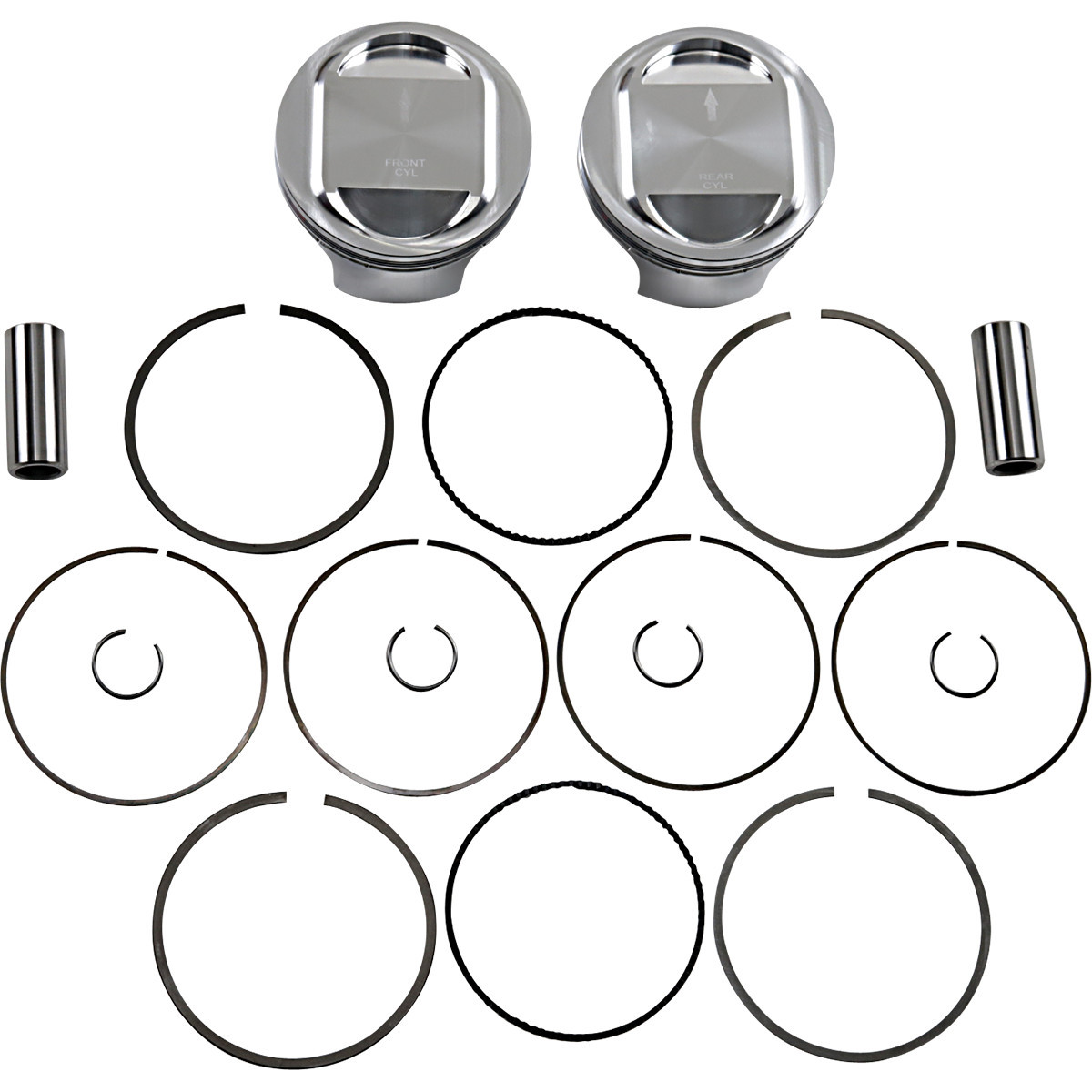 JE Pistons #324722 - Piston Kit - Bored to 98" - 10.5:1 CR - 88"/96" Twin Cam