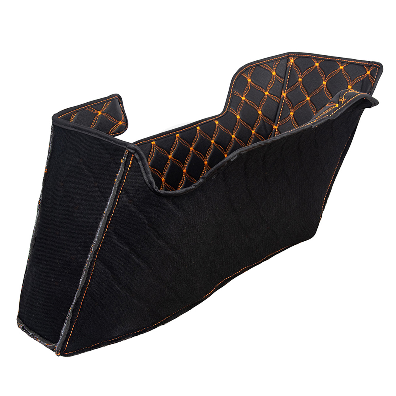 Advanblack Saddlebag Liner Custom Orange Stitching Liner Kit Fit for 1993-2013 OEM Factory Stock SaddleBags Bottoms