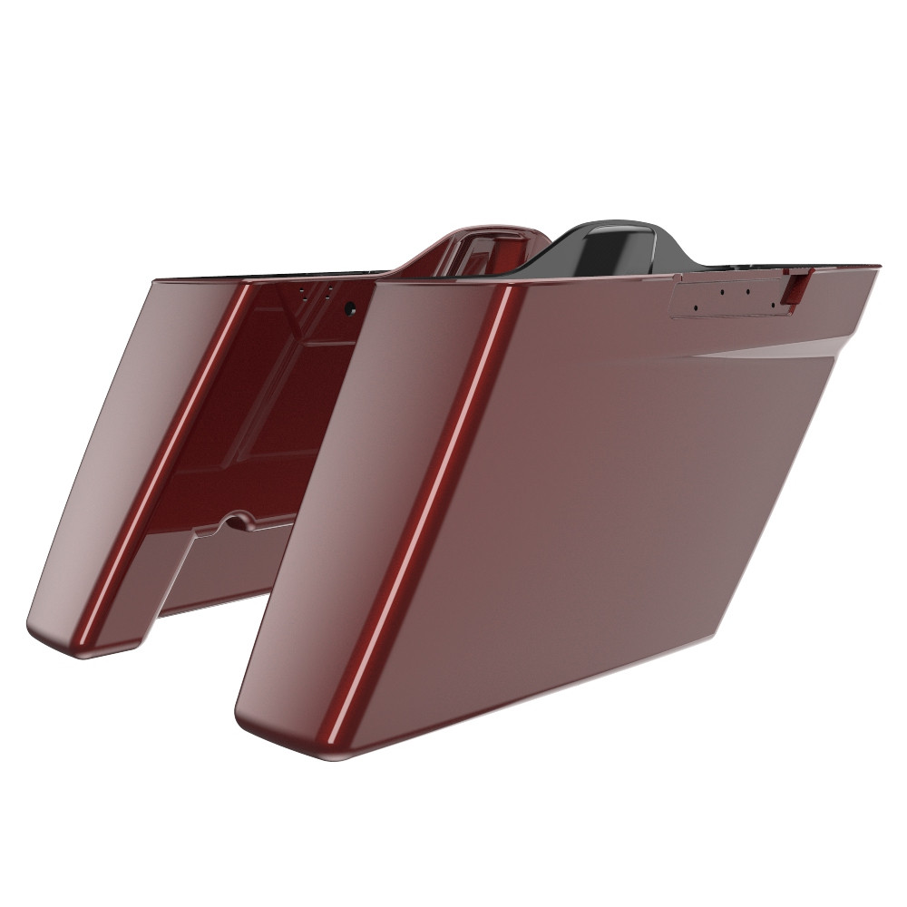 Advanblack Stiletto Red No Cutout Stretched Extended Saddlebag Bottoms for 2014+ Harley Davidson Touring