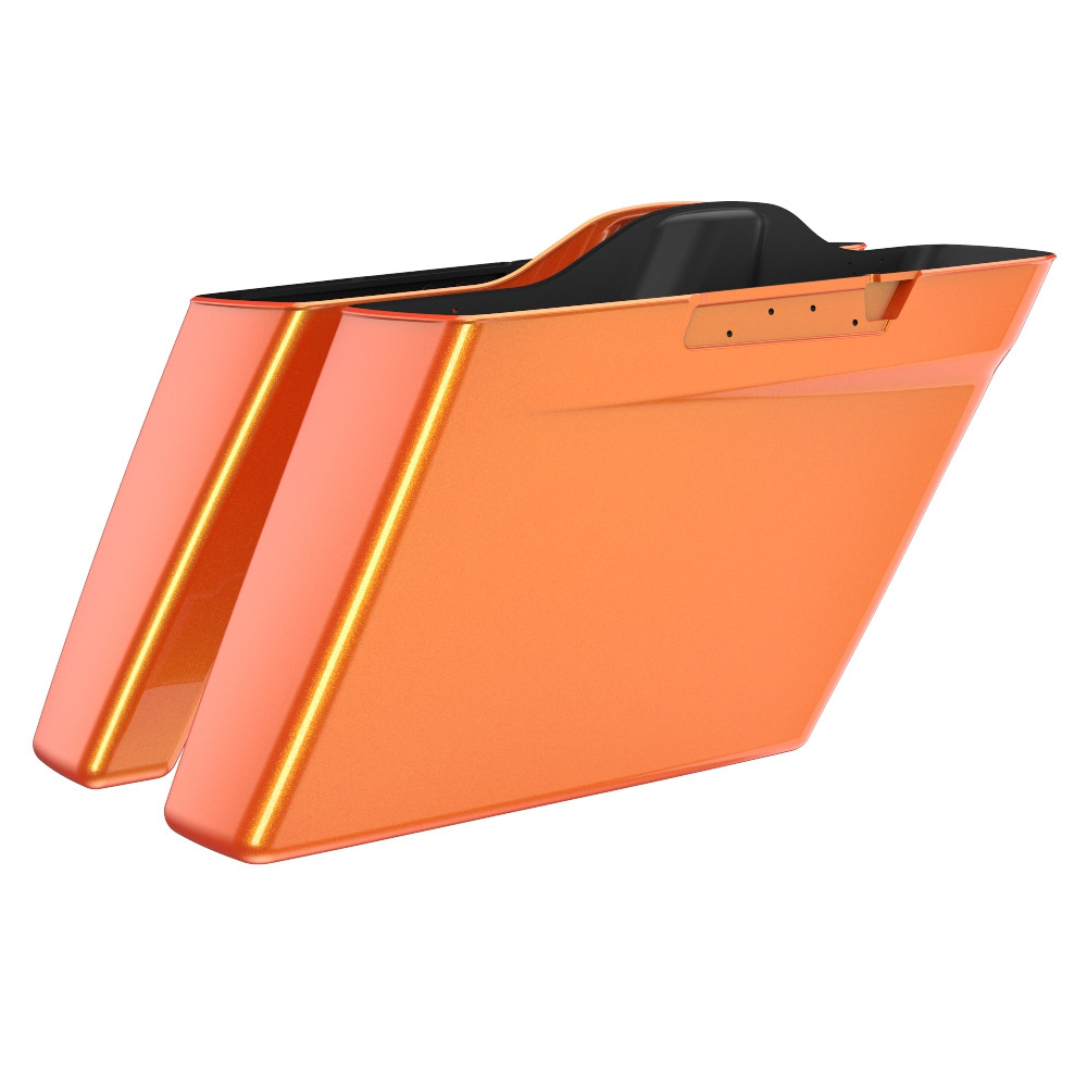 Advanblack Tequila Sunrise Dual Uncut Stretched Extended Saddlebag Bottoms for Harley Davidson 2014+ Touring