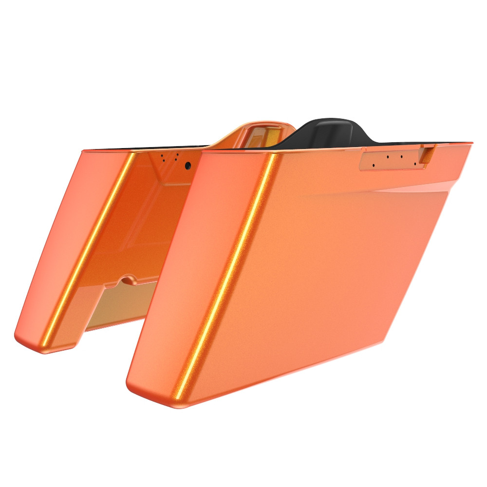 Advanblack Tequila Sunrise Dual Uncut Stretched Extended Saddlebag Bottoms for Harley Davidson 2014+ Touring