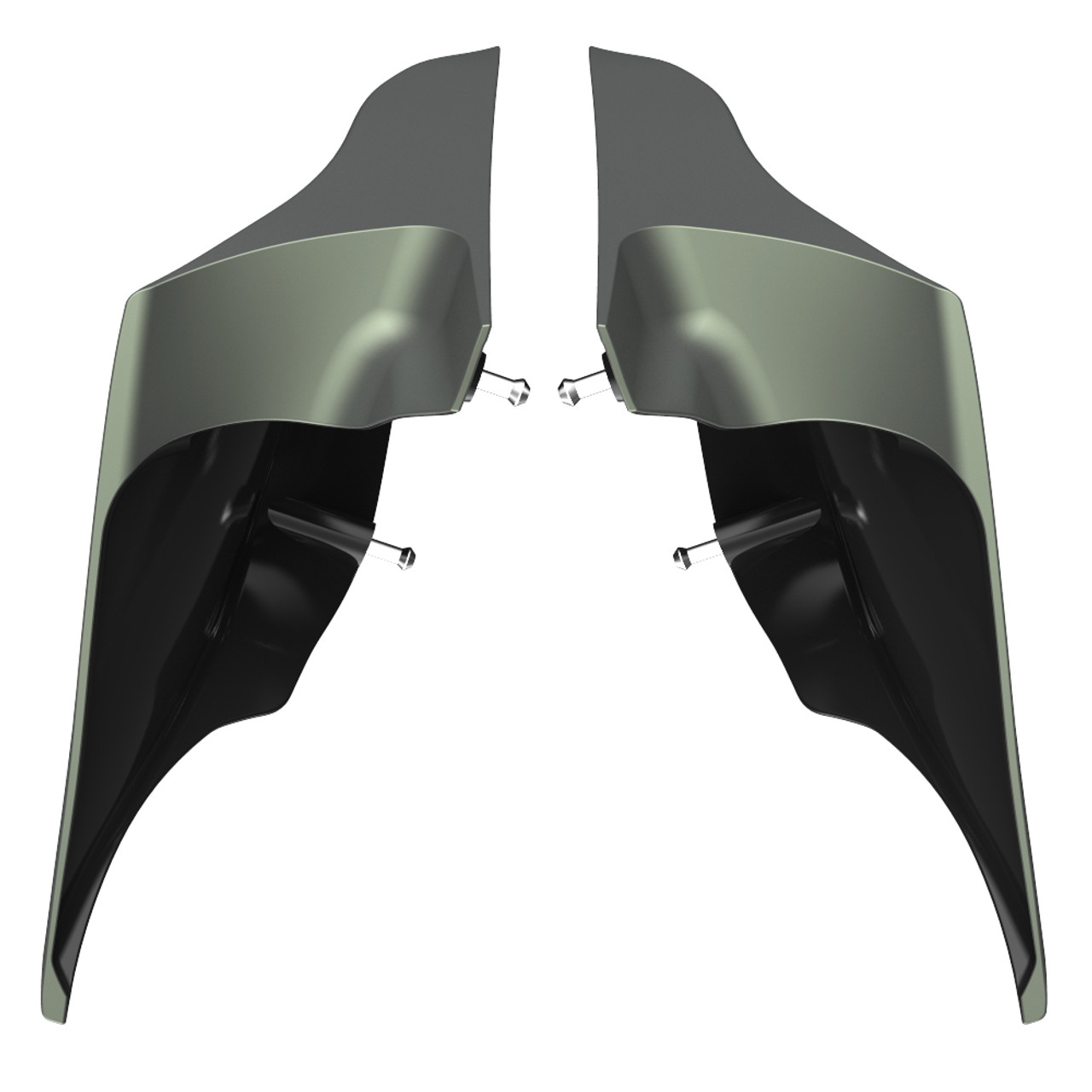 Advanblack Deadwood Green Denim ABS Stretched Extended Side Cover Panel for 2014+ Harley Davidson Touring