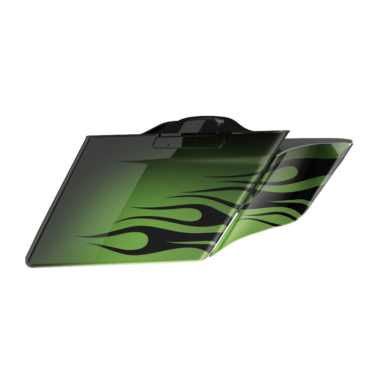 Envious Green Fade ABS Stretched Extended Side Cover Panel for 2014+ Harley Davidson Touring