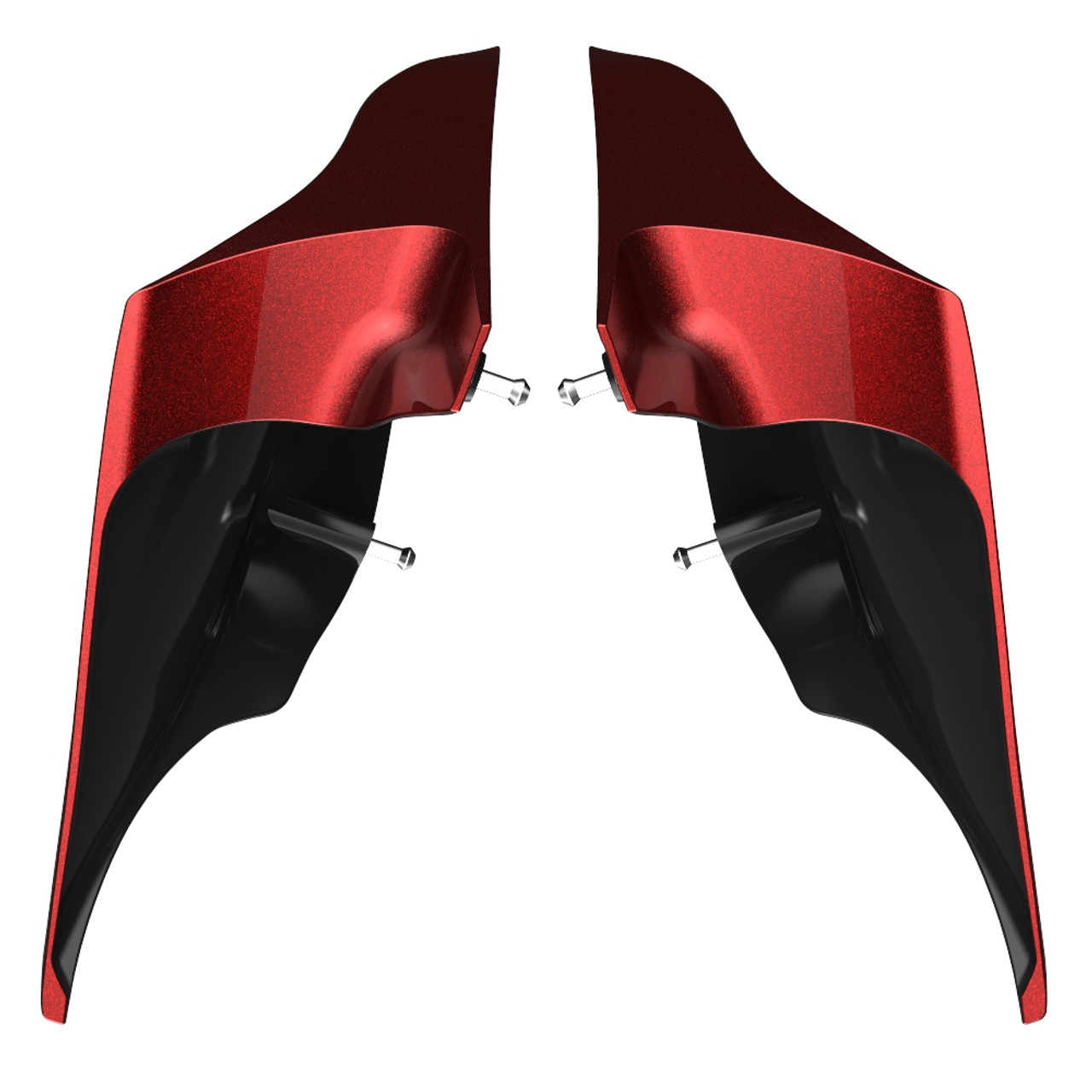 Advanblack Hard Candy Hot Rod Red Flake ABS Stretched Extended Side Cover Panel for 2014+ Harley Davidson Touring
