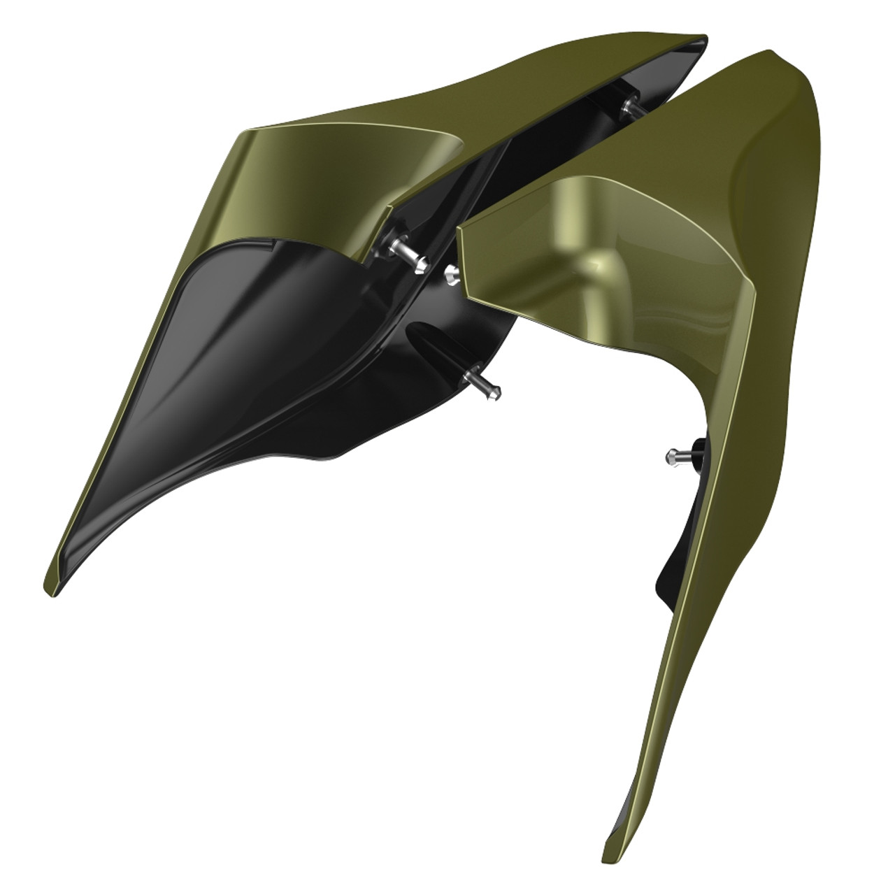 Advanblack Mineral Green Metallic ABS Stretched Extended Side Cover Panel for 2014+ Harley Davidson Touring