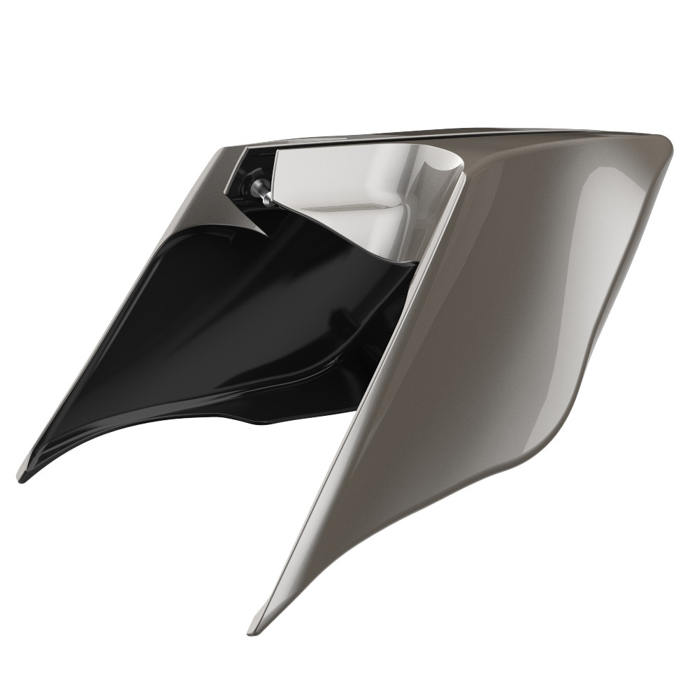 Advanblack Pewter Pearl ABS Stretched Extended Side Cover Panel for 2014+ Harley Davidson Touring