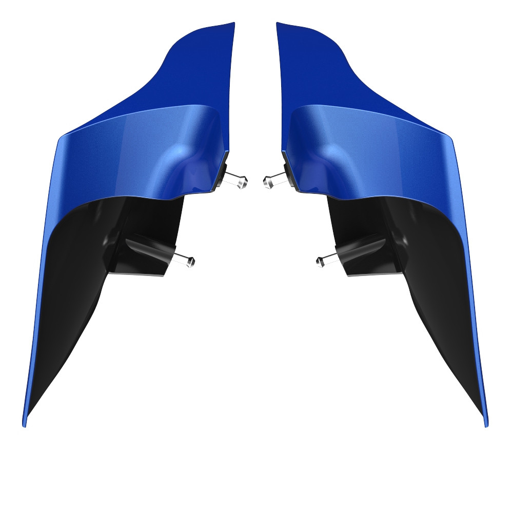 Advanblack Blue Max ABS CVO Style Stretched Extended Side Cover Panel for 2014+ Harley Davidson Touring