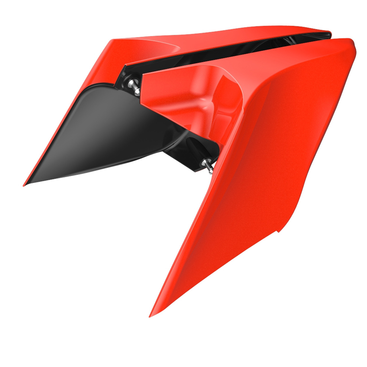 Advanblack Laguna Orange ABS CVO Style Stretched Extended Side Cover Panel for 2014+ Harley Davidson Touring
