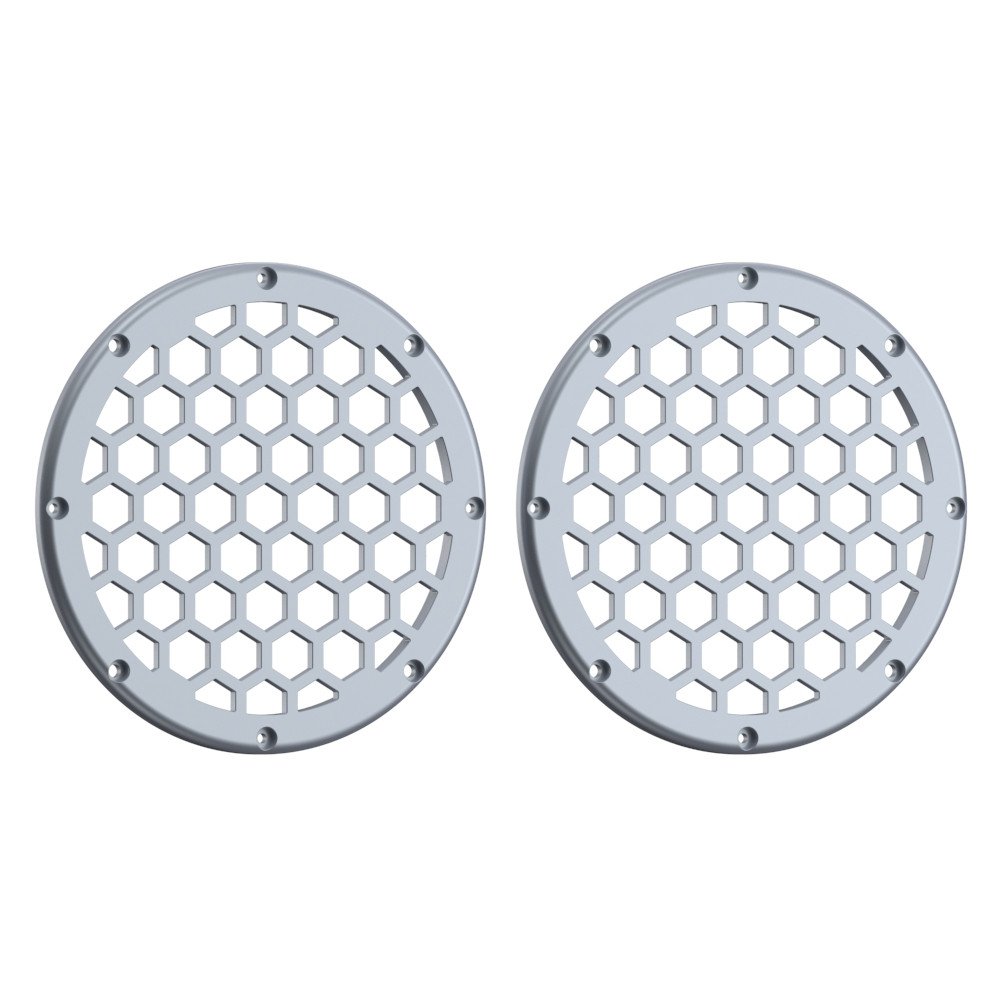 Advanblack x XBS Color Matched HEX 6.5'' Speaker Grills-Brilliant Silver