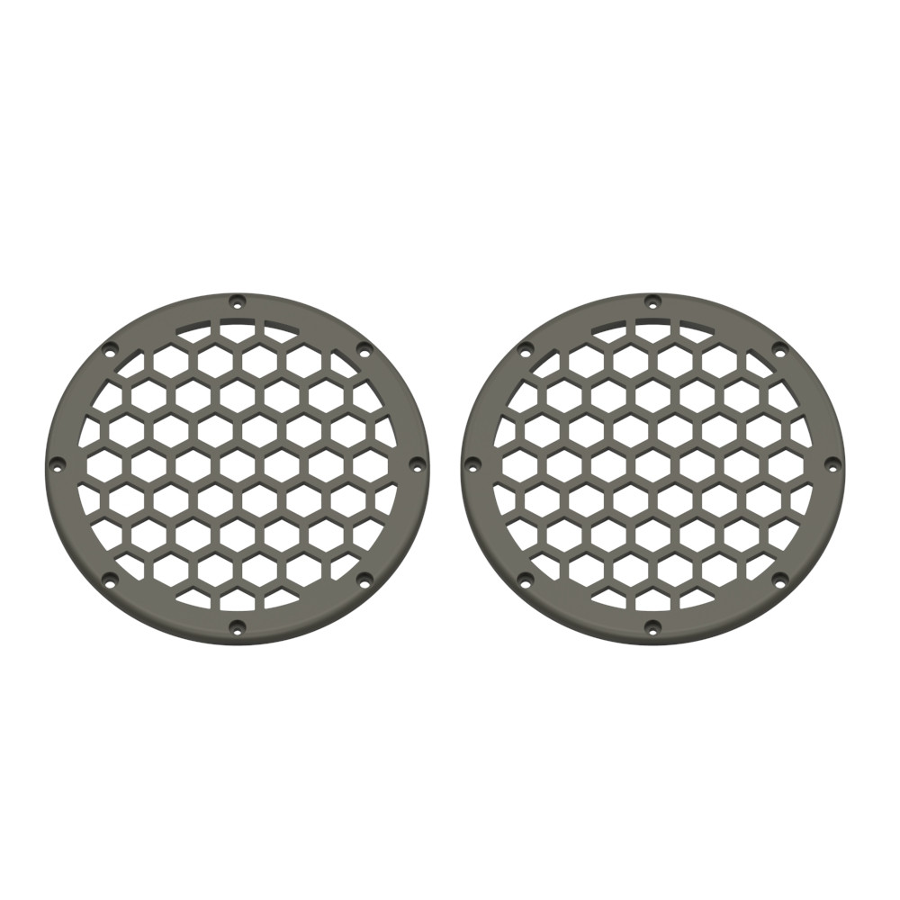 Advanblack x XBS Color Matched HEX 6.5'' Speaker Grills-Industrial Gray