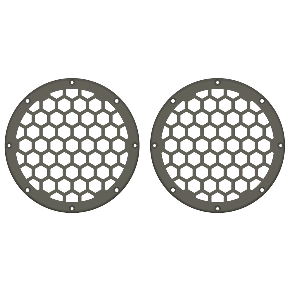 Advanblack x XBS Color Matched HEX 6.5'' Speaker Grills-Industrial Gray