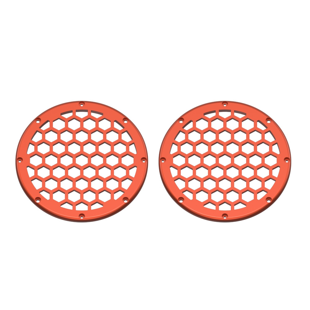 Advanblack x XBS Color Matched HEX 6.5'' Speaker Grills-Orange Lava