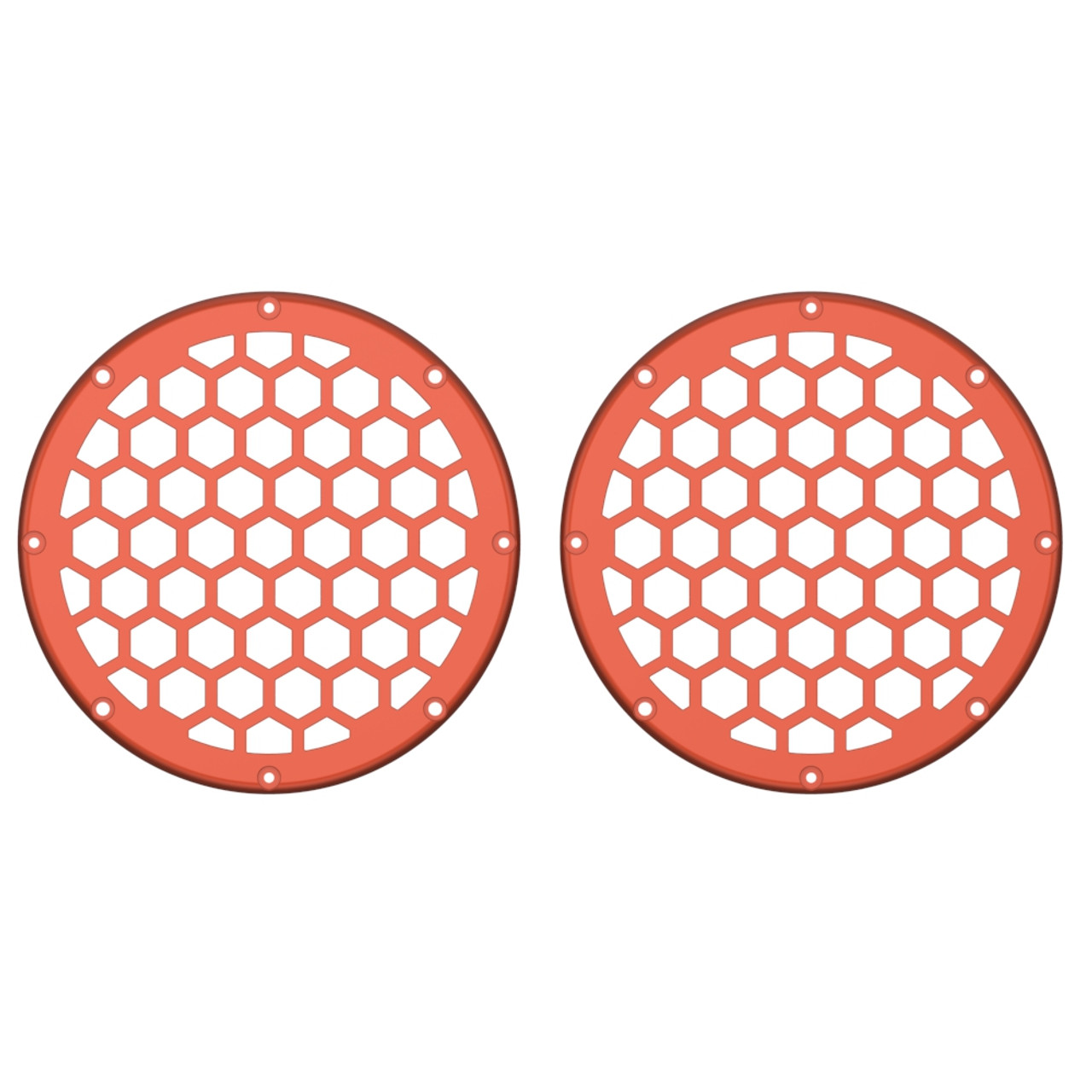 Advanblack x XBS Color Matched HEX 6.5'' Speaker Grills-Orange Lava