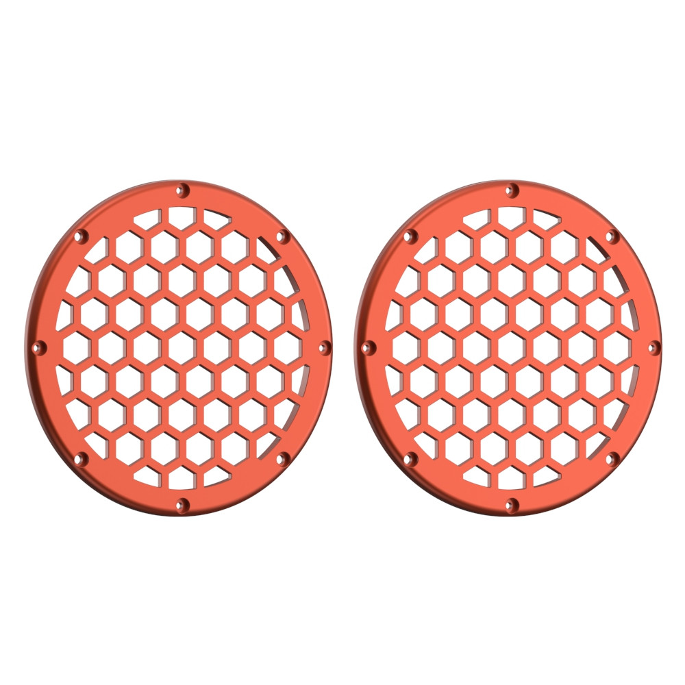Advanblack x XBS Color Matched HEX 6.5'' Speaker Grills-Orange Lava