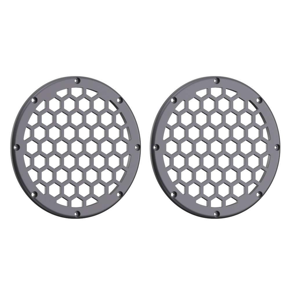 Advanblack x XBS Color Matched HEX 6.5'' Speaker Grills-Smoke Gray