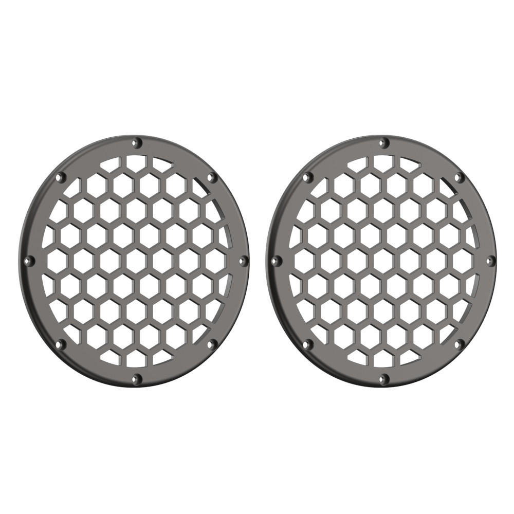 Advanblack x XBS Color Matched HEX 6.5'' Speaker Grills-Silver Flux