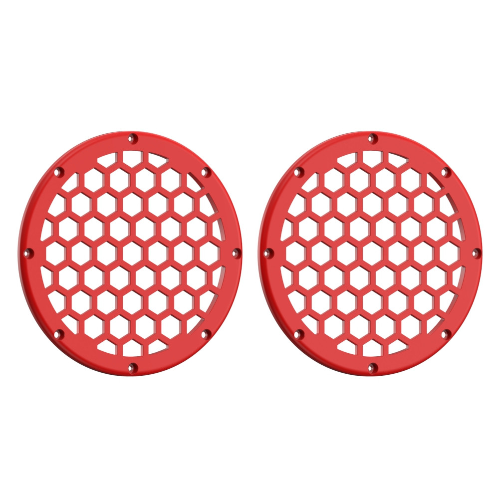 Advanblack x XBS Color Matched HEX 6.5'' Speaker Grills-Scarlet Red