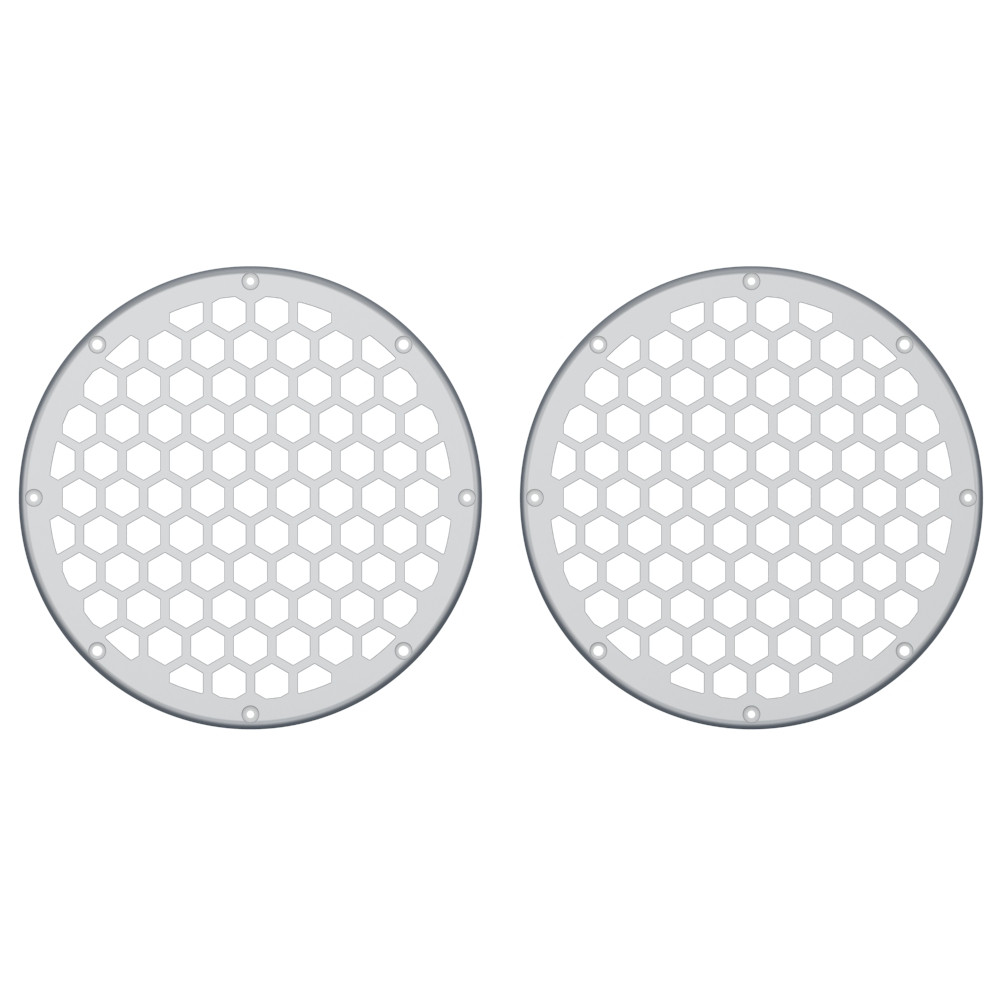 Advanblack x XBS Color Matched HEX 8'' Speaker Grills-Baracuda Silver