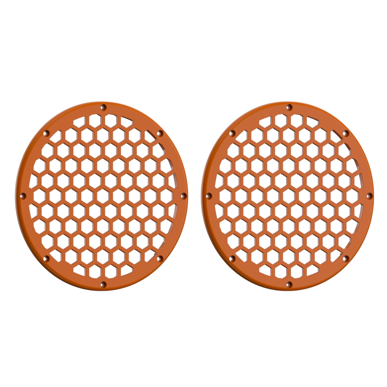 Advanblack x XBS Color Matched HEX 8'' Speaker Grills-Baja Orange
