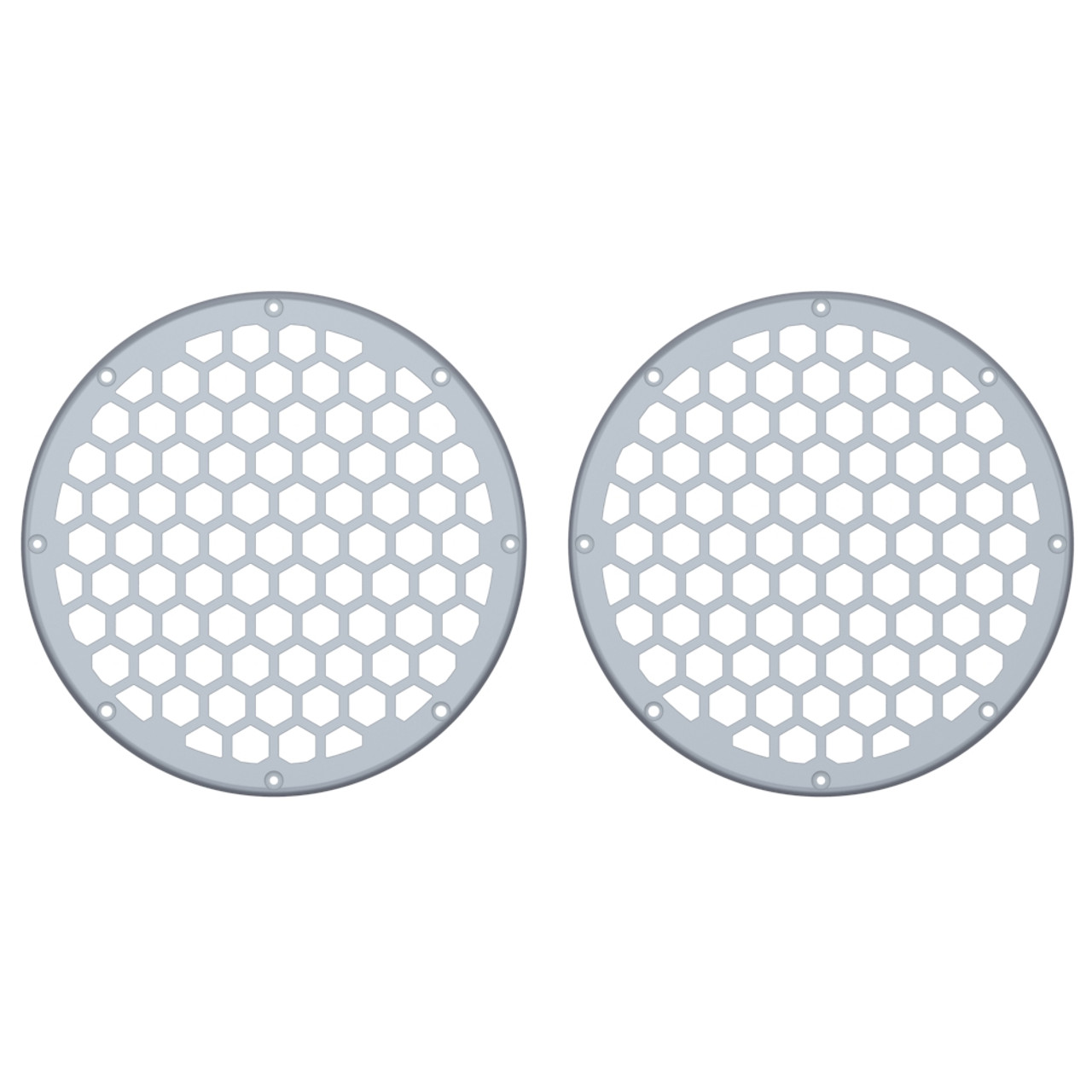 Advanblack x XBS Color Matched HEX 8'' Speaker Grills-Brilliant Silver