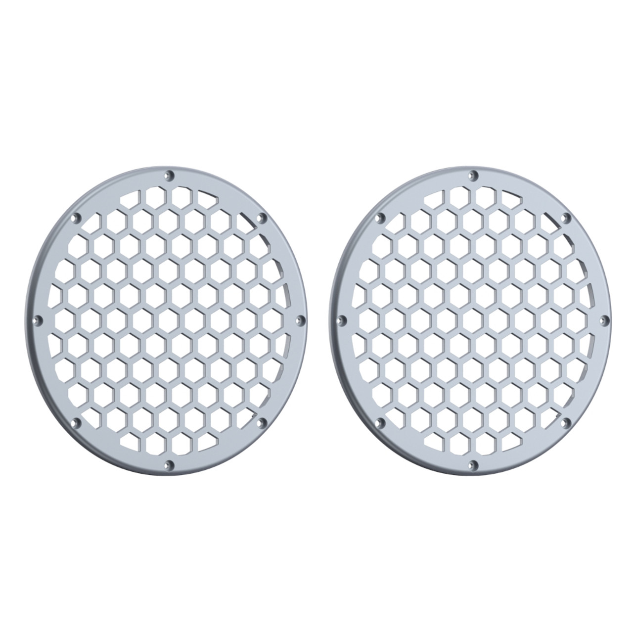 Advanblack x XBS Color Matched HEX 8'' Speaker Grills-Brilliant Silver