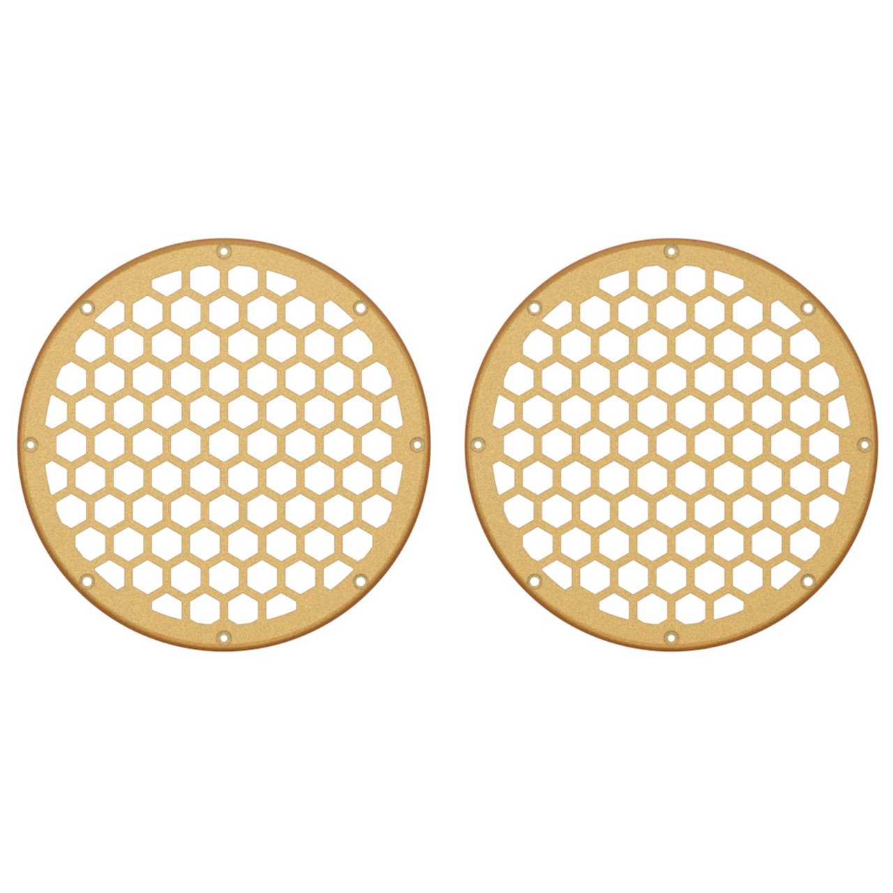 Advanblack x XBS Color Matched HEX 8'' Speaker Grills-Hard Candy Gold Flake