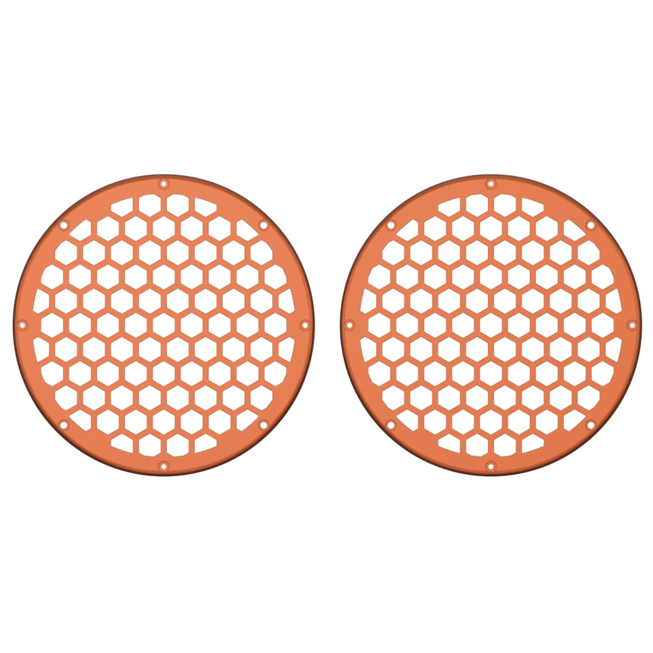 Advanblack x XBS Color Matched HEX 8'' Speaker Grills-Scorched Orange