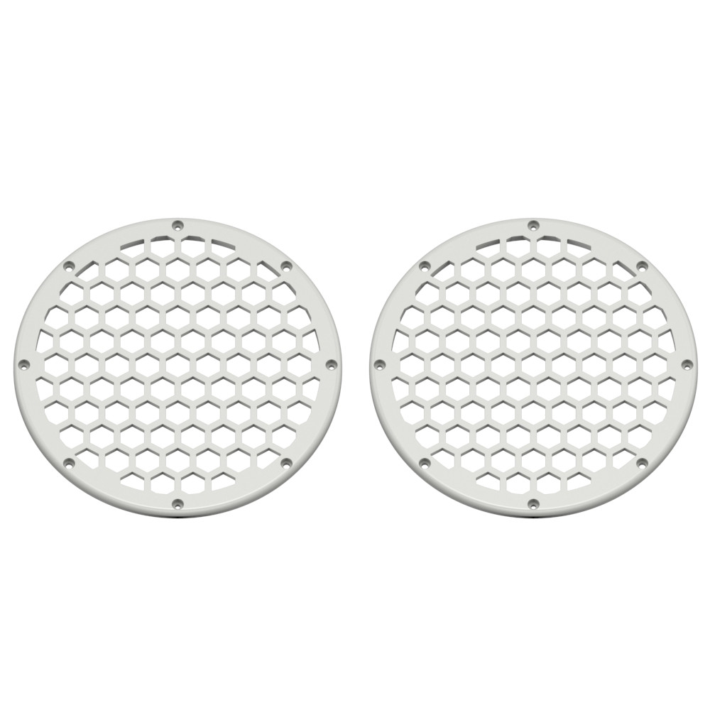 Advanblack x XBS Color Matched HEX 8'' Speaker Grills-Stone Washed White Pearl