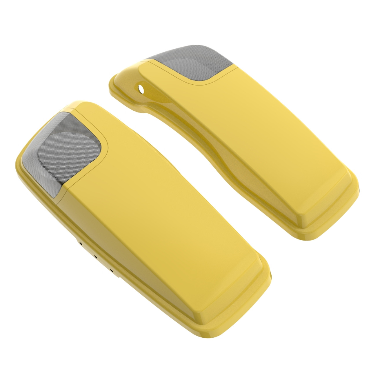 Industrial Yellow 5x7 Saddlebag Speaker Lids for Harley Davidson Touring 2014+