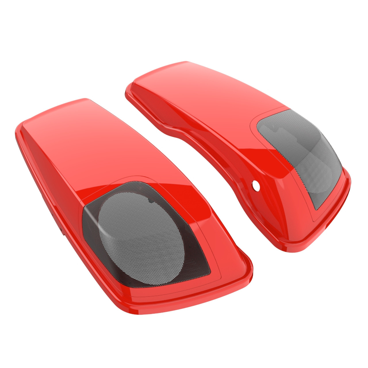 Performance Orange 5x7 Saddlebag Speaker Lids for Harley Davidson Touring 2014+