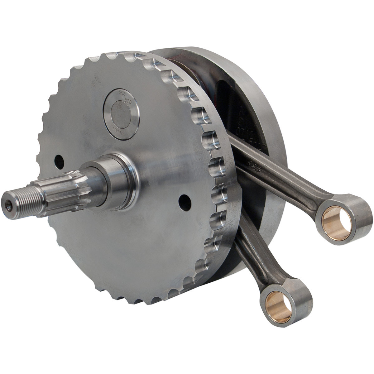 S&S Cycle #320-0402 - Flywheel Assembly - 4.00" - with Sprocket Bearing Race - 88"/95"/100" Twin Cam "A" '03-'06