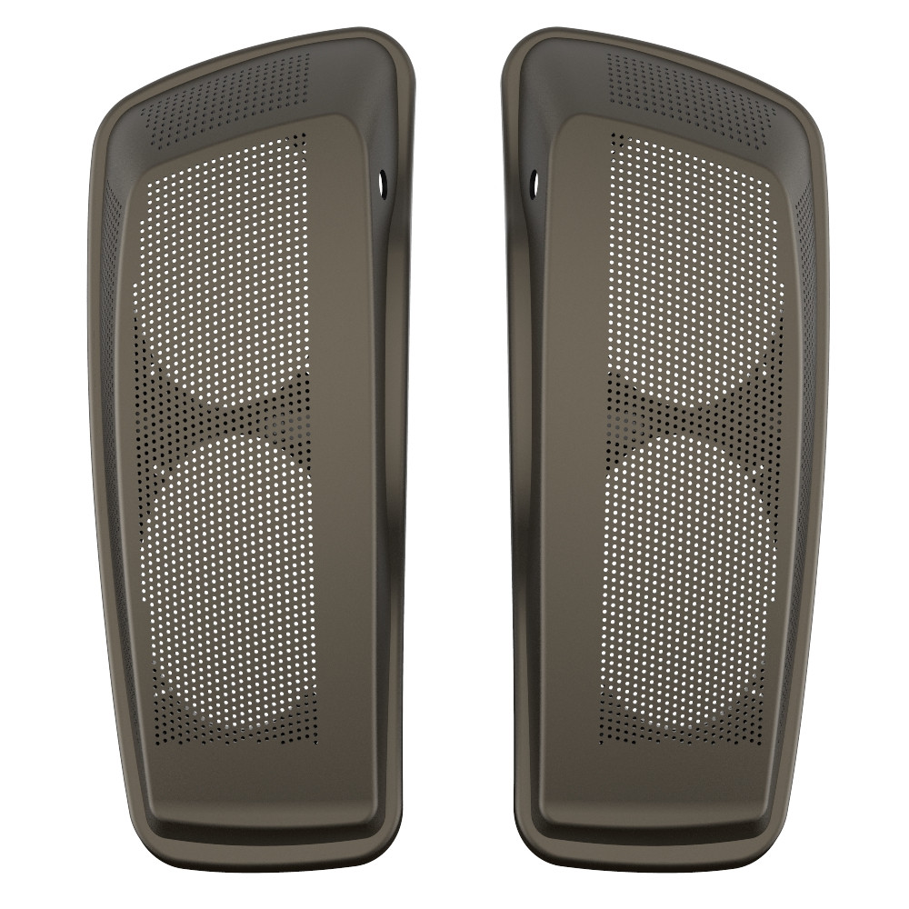 Advanblack River Rock Gray Denim Dual 6x9 Speaker Lids for 2014+ Harley Davidson Touring