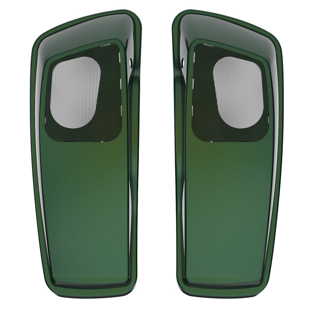 Advanblack Waterproof Deep Hard Candy Chameleon Hard Saddlebag Speaker Lids Cover for Harley Davidson Touring 2014+