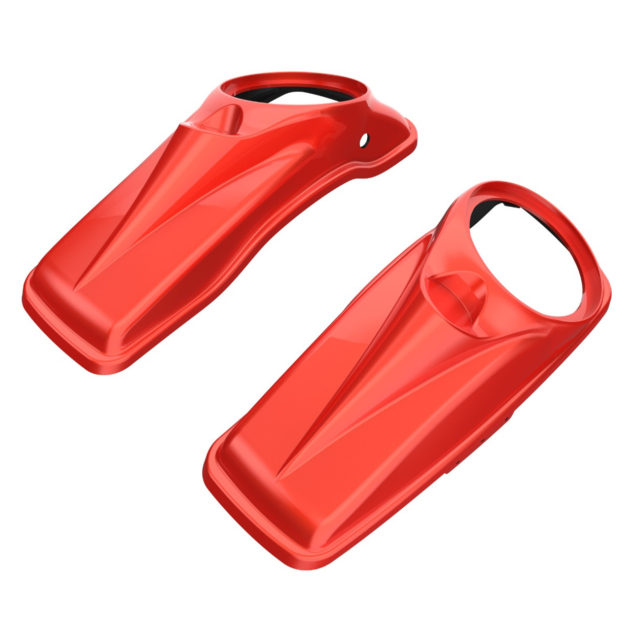 Advanblack Candy Orange  8'' Saddlebag Speaker Lids Cover for Harley Davidson Touring 2014+