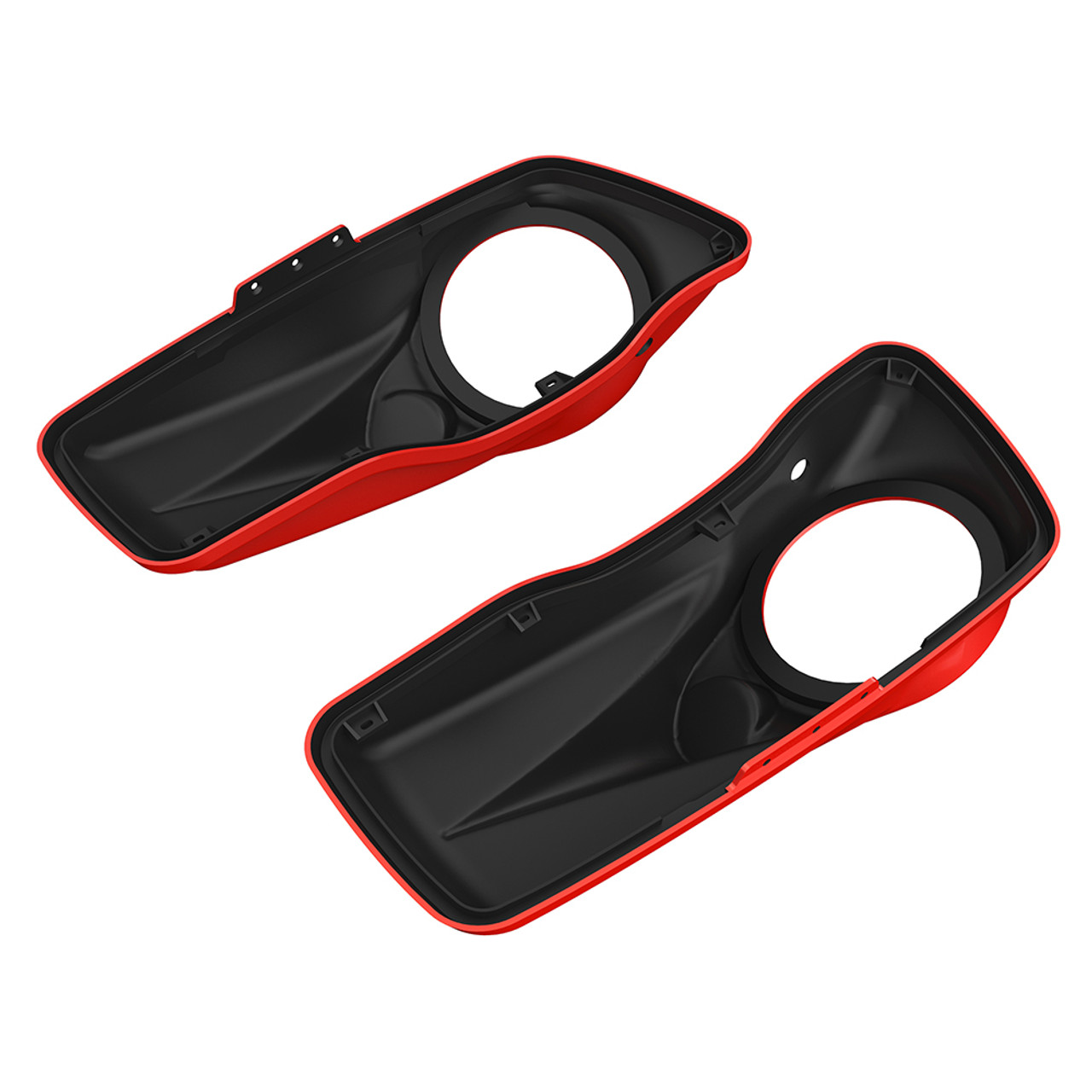 Advanblack Candy Orange  8'' Saddlebag Speaker Lids Cover for Harley Davidson Touring 2014+