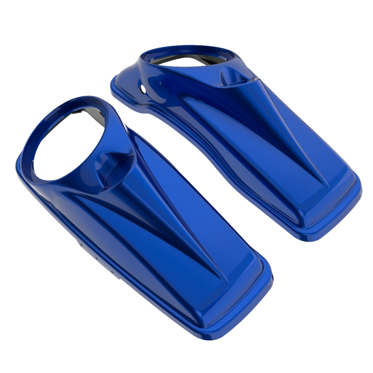 Advanblack Crushed Sapphire Blue 8'' Saddlebag Speaker Lids Cover for Harley Davidson Touring  2014+
