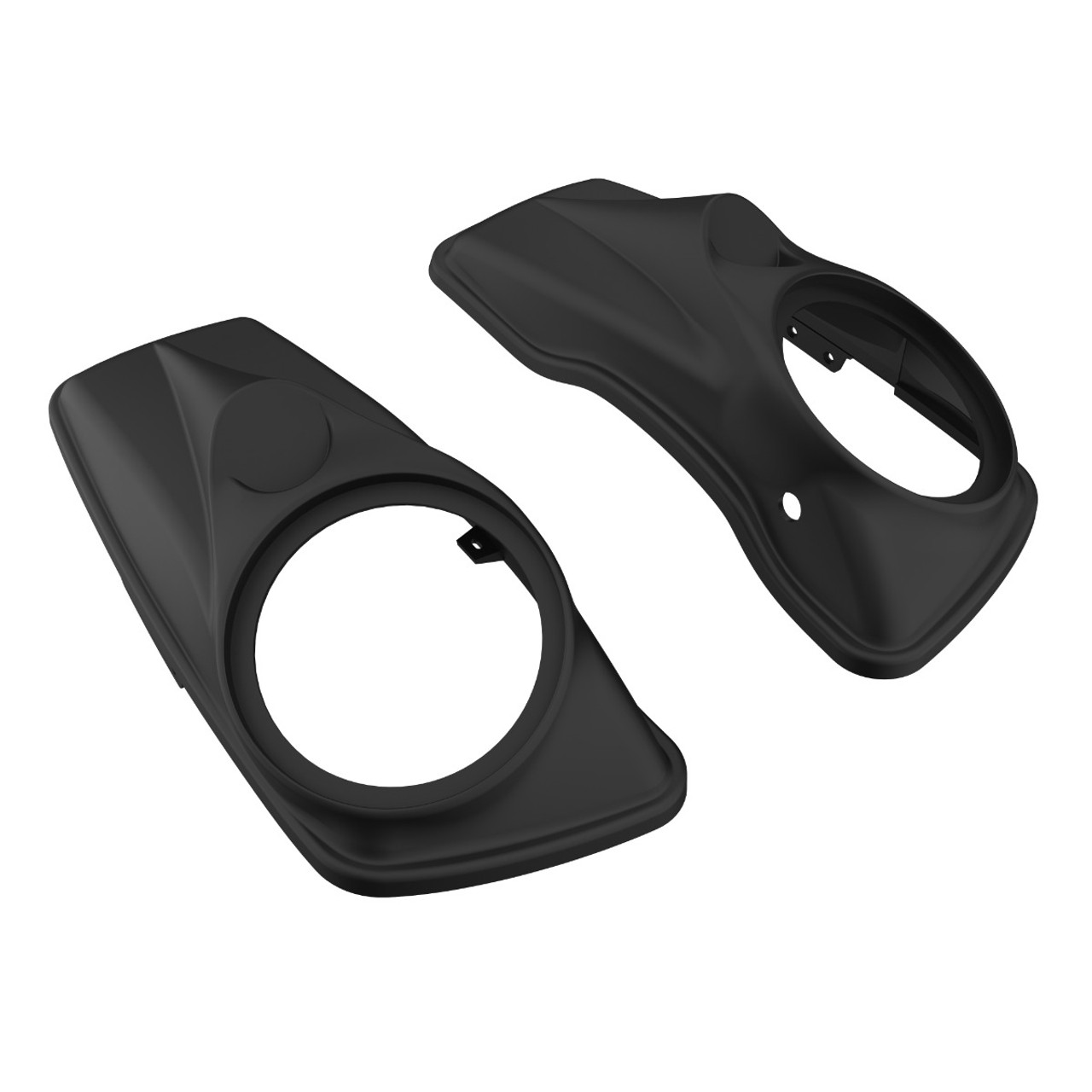 Advanblack Denim Black 8'' Saddlebag Speaker Lids Cover for Harley Davidson Touring 2014+