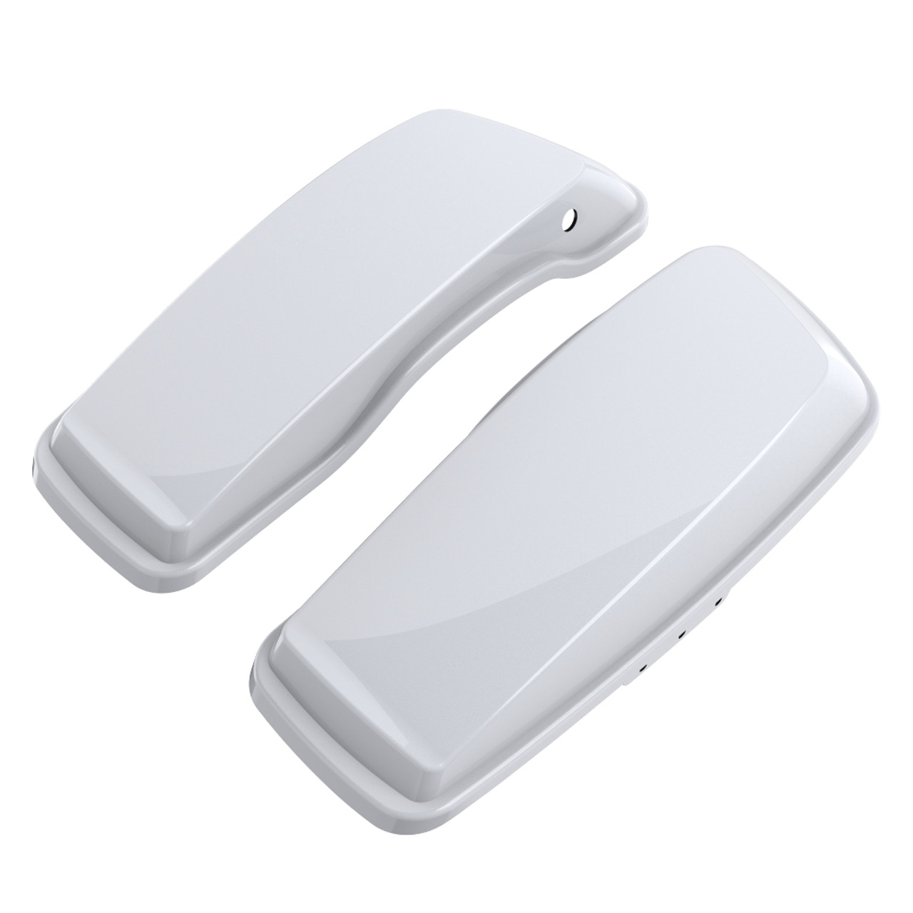 Advanblack Crushed Ice Pearl Standard Normal Stretched Saddlebag Lids for Harley Davidson Touring 2014+