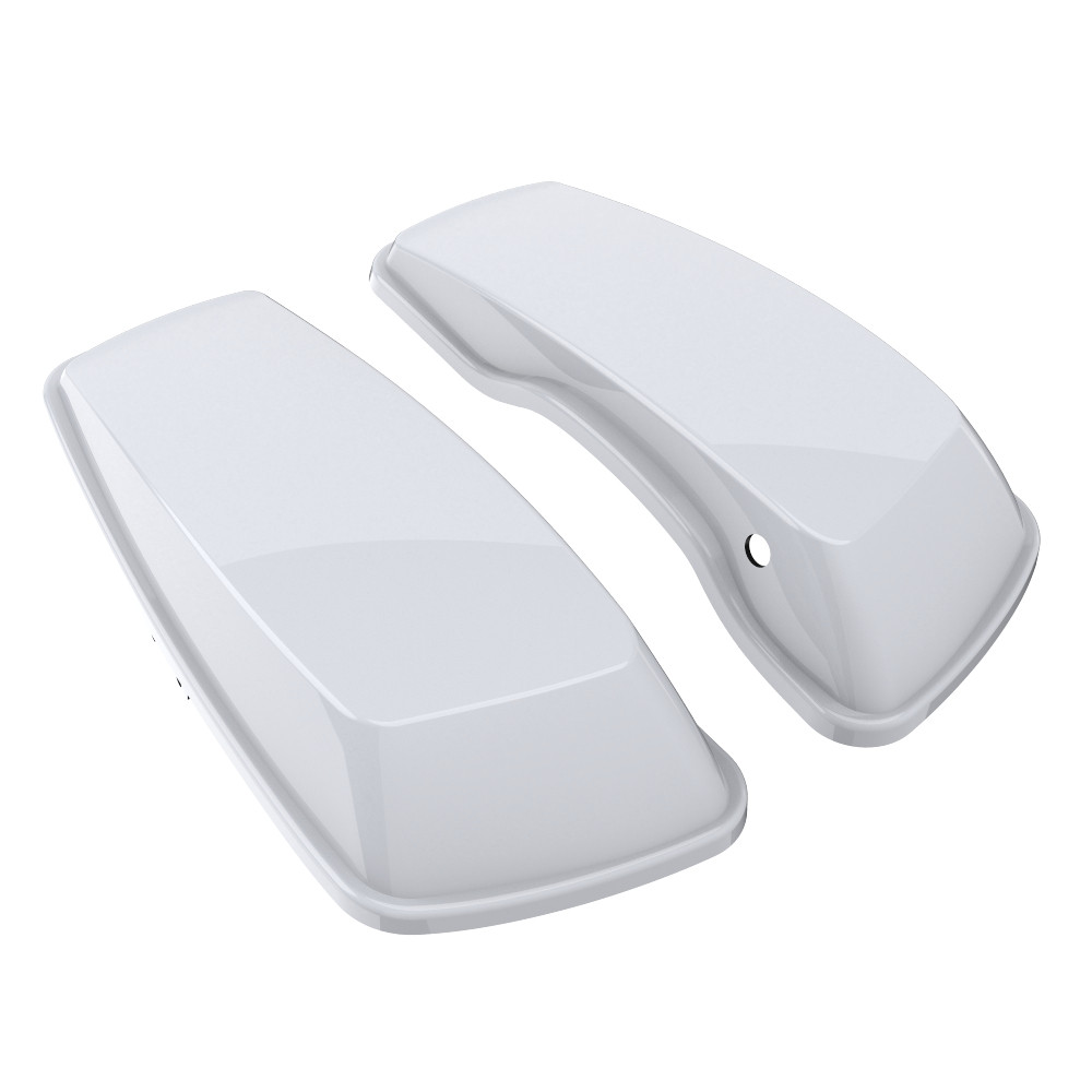 Advanblack Crushed Ice Pearl Standard Normal Stretched Saddlebag Lids for Harley Davidson Touring 2014+