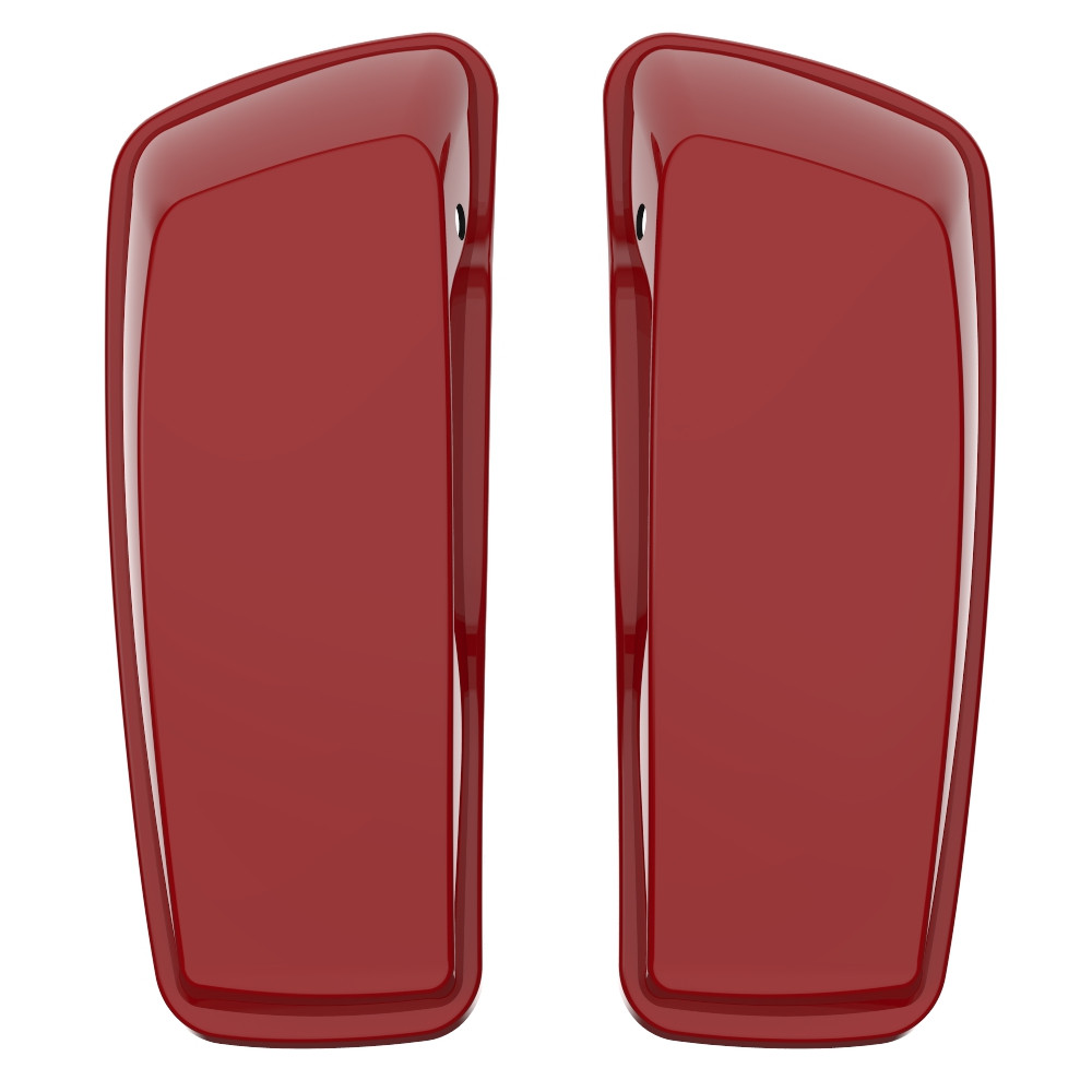 Advanblack Redline Red Standard Normal Stretched Saddlebag Lids for Harley Davidson Touring 2014+-Ember Red Sunglo