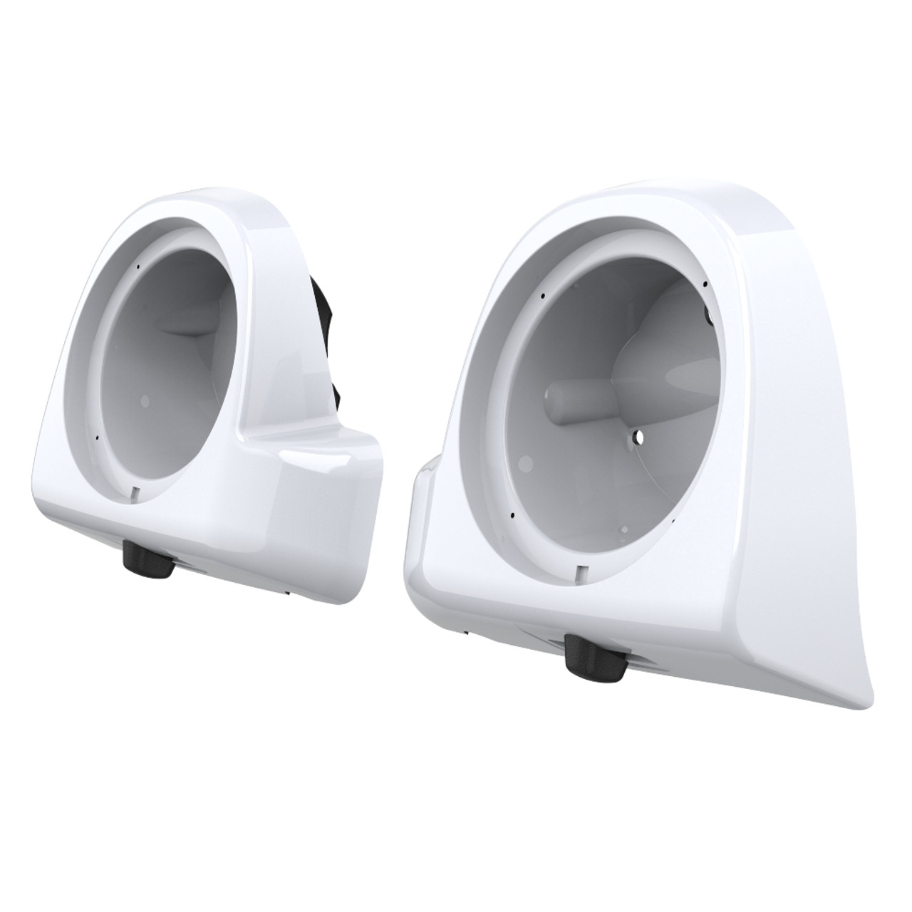 Advanblack Great White Pearl Speaker Box Pod Lower Vented Fairings for 2014+ Harley Davidson Touring