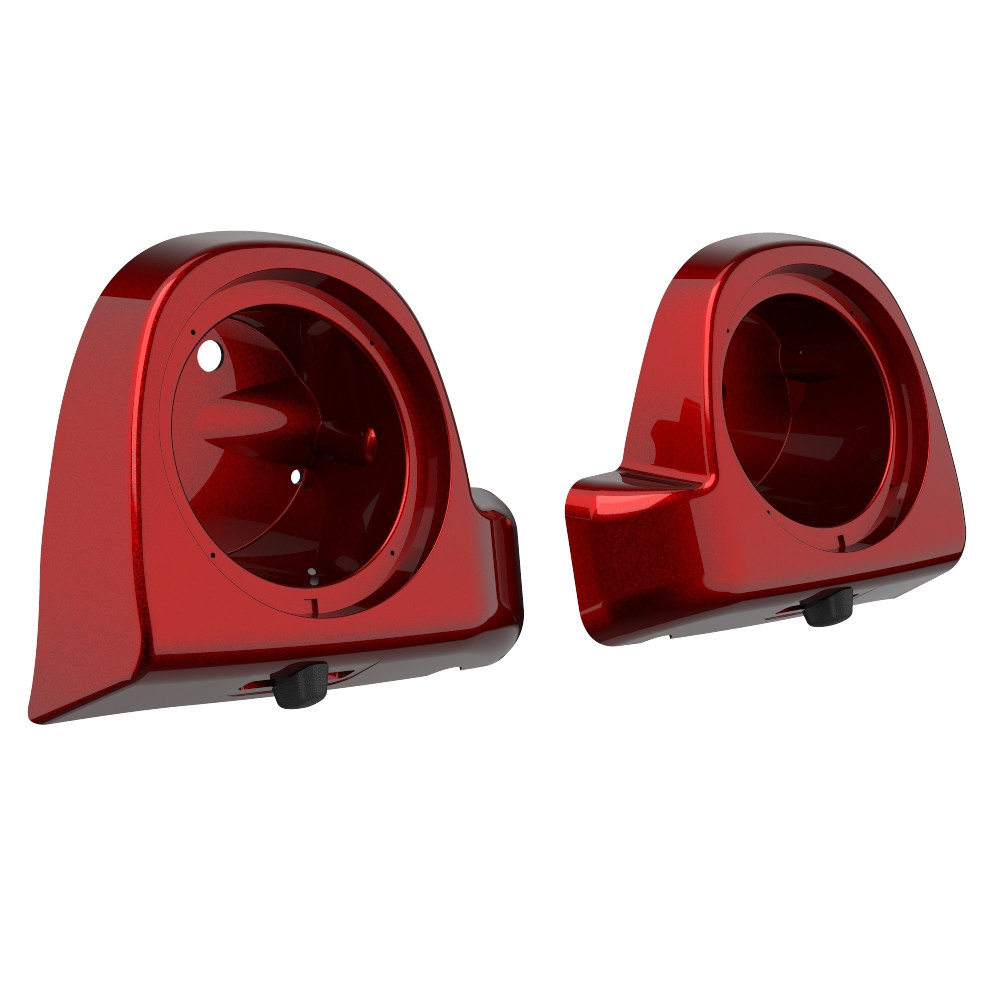 Heirloom Red Fade Rushmore Lower Vented Fairings Speaker Pods for 2014+ Harley Davidson Touring