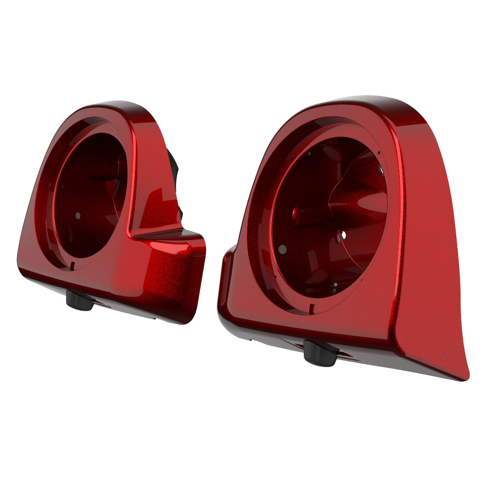 Heirloom Red Fade Rushmore Lower Vented Fairings Speaker Pods for 2014+ Harley Davidson Touring