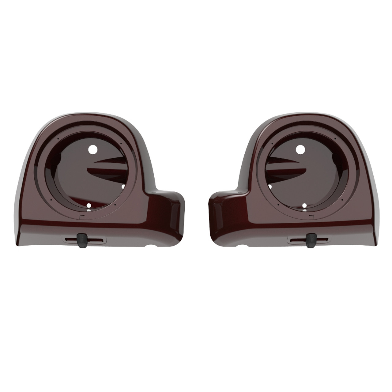 Advanblack Twisted Cherry Speaker Box Pod Lower Vented Fairings for 2014+ Harley Davidson Touring