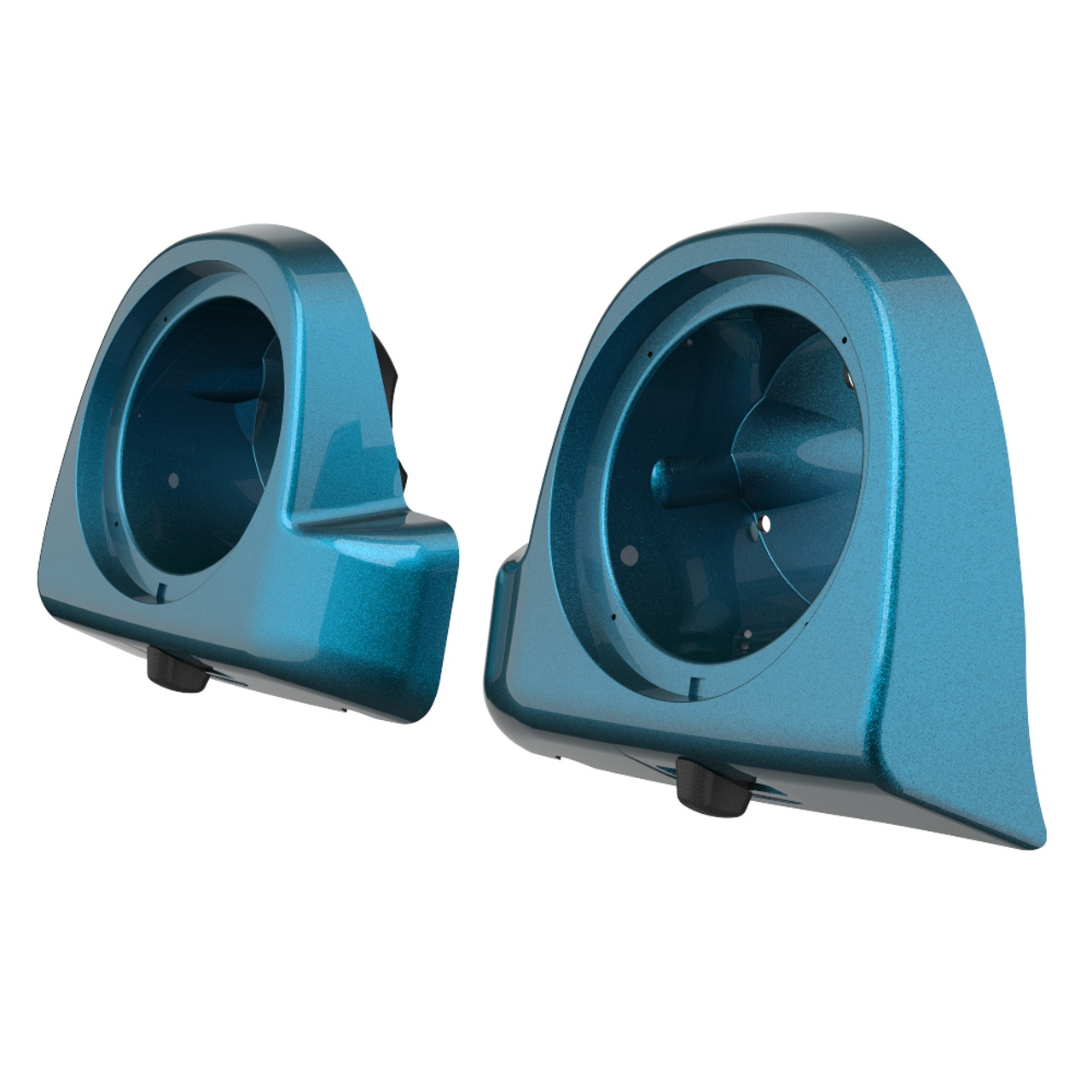Advanblack Tahitian Teal 6.5' Speaker Pods Rushmore Lower Vented Fairings fit  2014+ Harley Davidson Touring