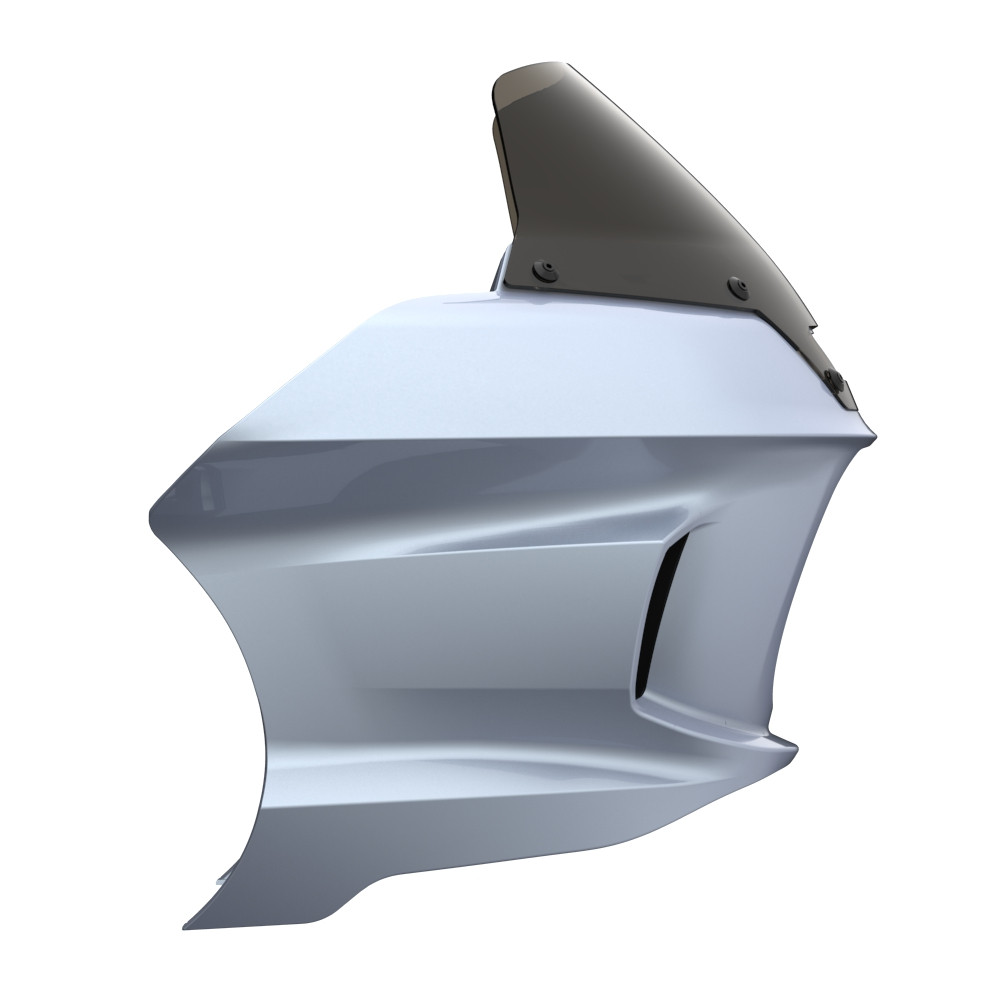 Atlas Silver Metallic Low Rider ST Style Front fairings Smoke Windshield