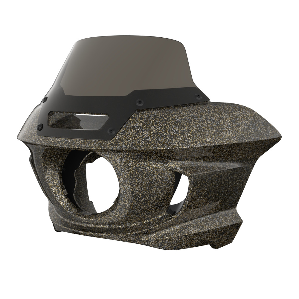 Hard Candy Black Gold Flake With Flames Low Rider ST Style Front fairings Clear Windshield