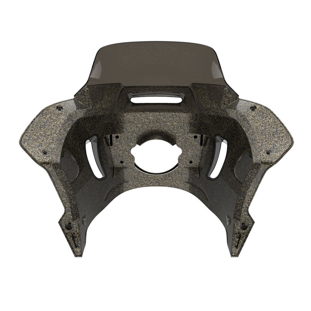 Hard Candy Black Gold Flake With Flames Low Rider ST Style Front fairings Clear Windshield