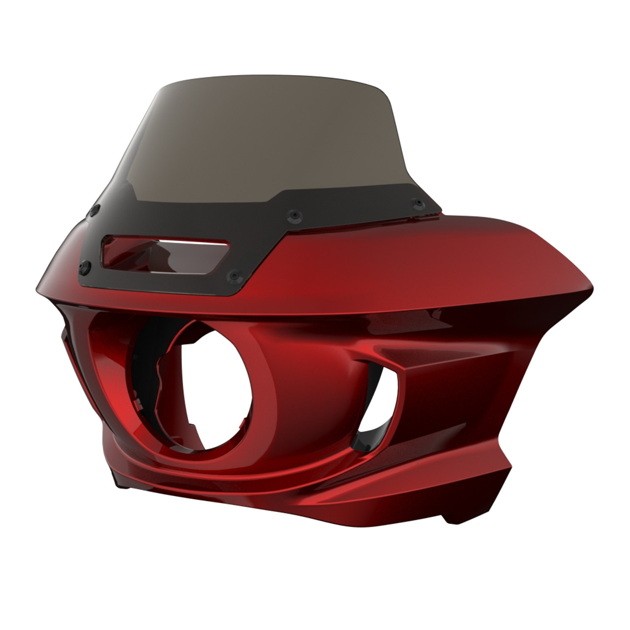 Heirloom Red Fade Low Rider ST Style Front fairings Smoke Windshield